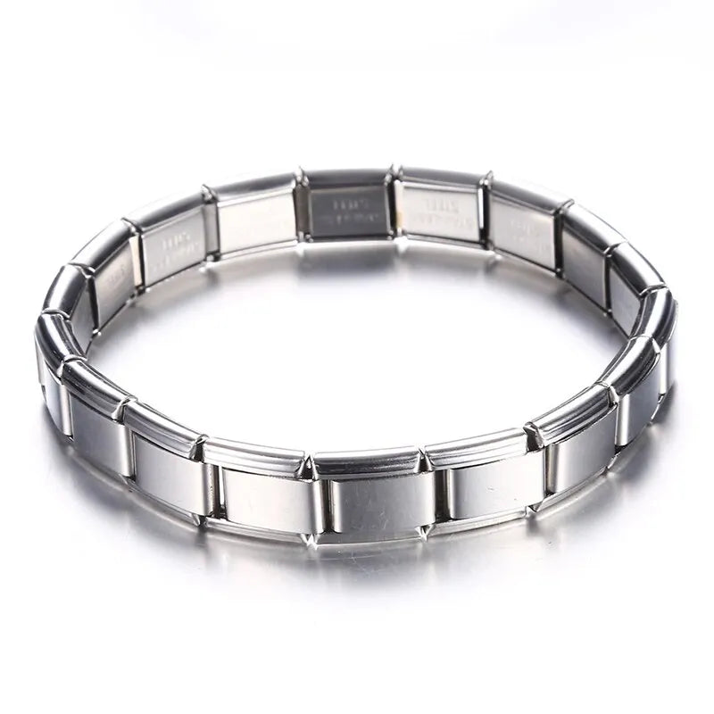 Trendy 9mm Stainless Steel Charm Bracelet for Unisex Daily Wear