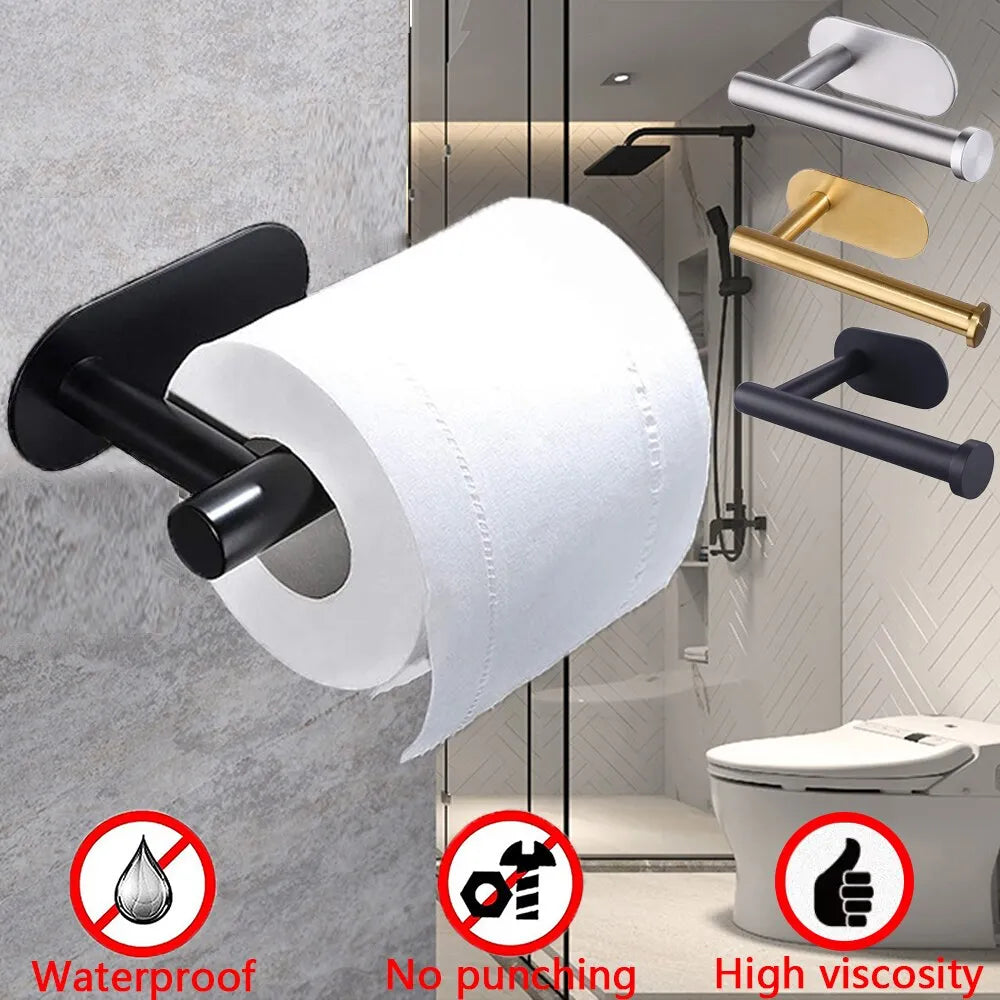 Adhesive Stainless Steel Multipurpose Holder for Paper Towels and Napkins