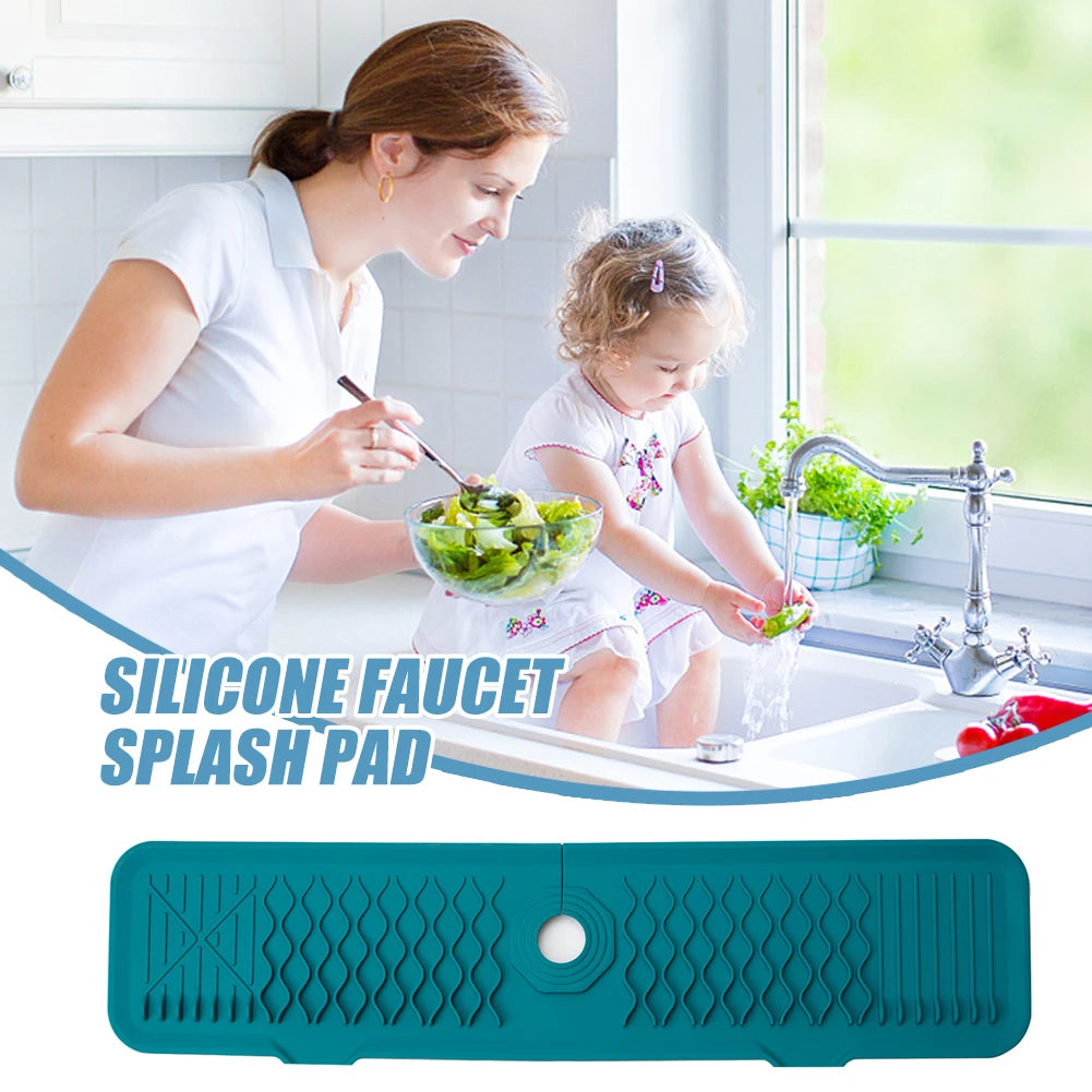 Silicone Sink Splash Guard - Countertop Protector for Kitchen and Bathroom