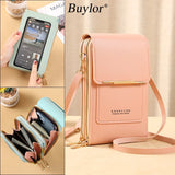 Elegant PU Leather Crossbody Bag for Women with Multiple Compartments and Touch Screen Phone Pocket