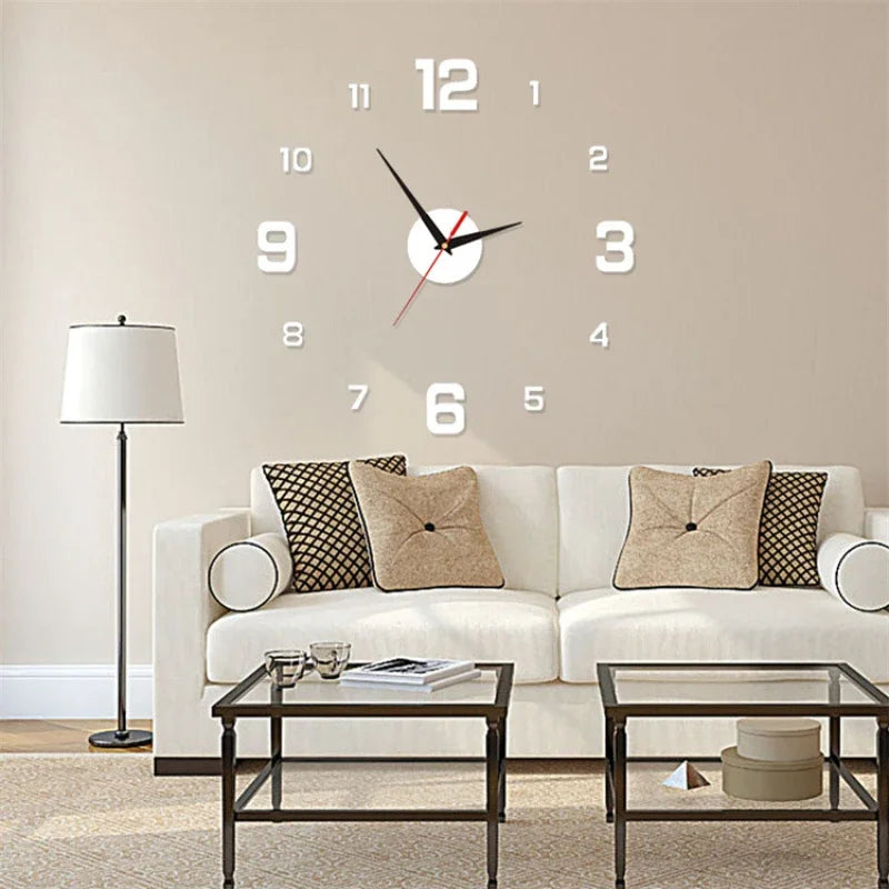 Luminous 3D Wall Clock with DIY Acrylic Frame for Stylish Home and Office Decor