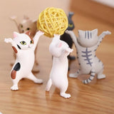 Enchanting Dancing Cat Figures Set of 5