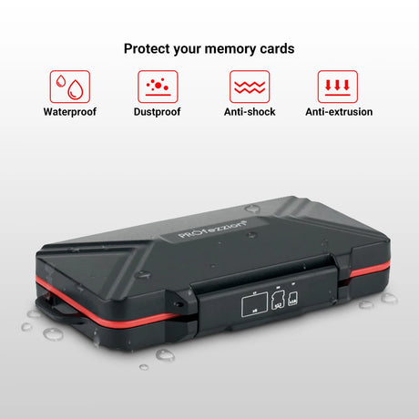36 Slots Waterproof SD Card Holder with Carabiner