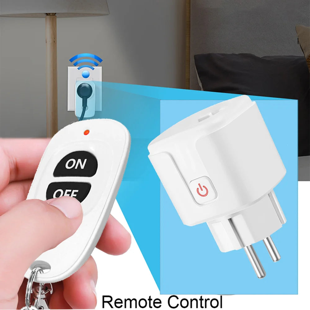 Wireless Smart Socket Plug with Remote Control for Lights and Outlets