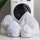 Large Mesh Laundry Bag with Drawstring Closure for Washing Machine Clothes Organizer