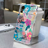 Blossoming Transparent TPU Phone Case for Various iPhone Models