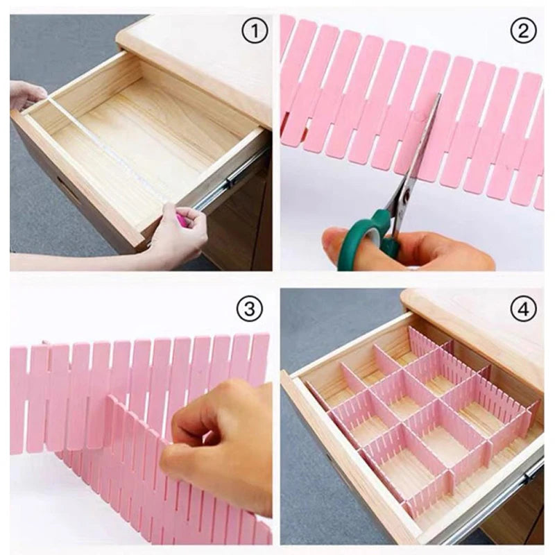 Adjustable Eco-Friendly Plastic Drawer Dividers