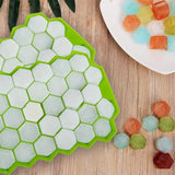 Honeycomb Ice Cube Tray with Spill-Proof Lid: DIY Ice Mold for Homemade Ice Cubes