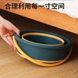 Portable 16.8L Silicone Bucket with Cover for Outdoor Activities and Household Use