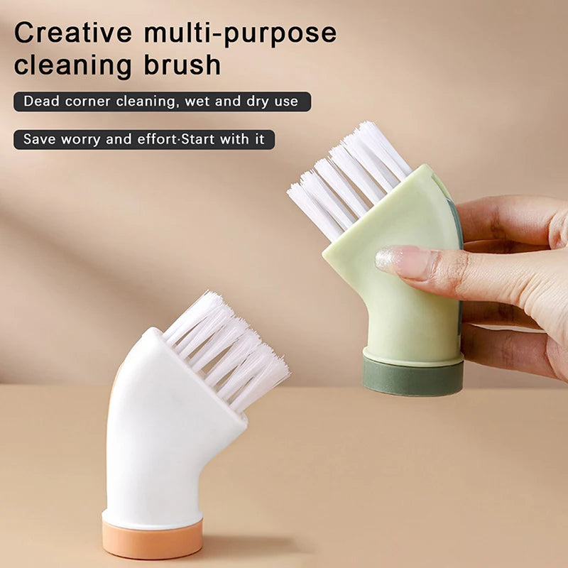 Versatile Household Cleaning Tool: Dry-Wet Brush with Mineral Water Bottle Connection