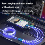 Universal 3 in 1 Glowing LED Light Fast Charging Cable