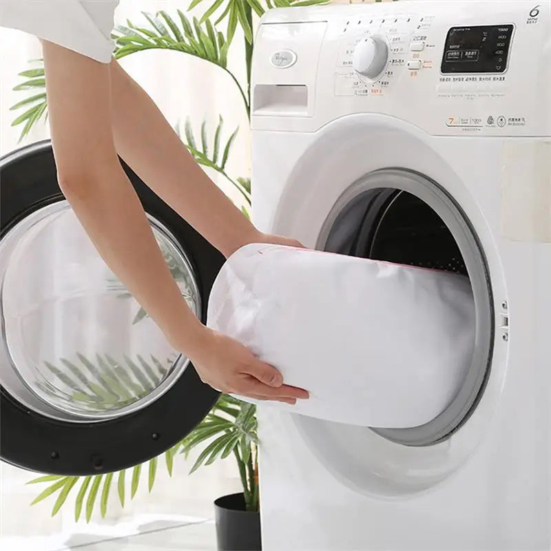 6 Piece Set of Transparent Zippered Mesh Laundry Bags for Washing Machine Protection