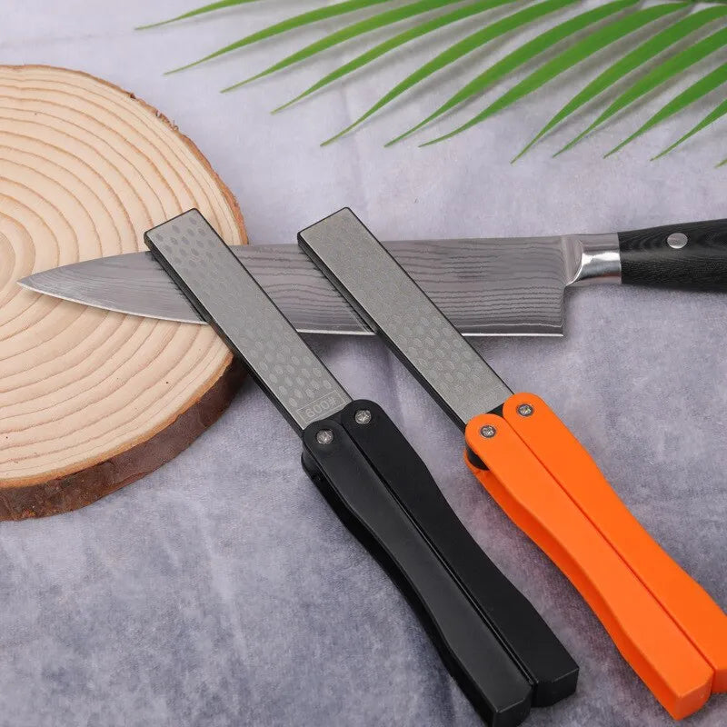 Portable Diamond Double-Sided Kitchen Sharpener for Folding Knife