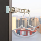 Adjustable Porous Clothes Hanger for Window Frames and Balconies