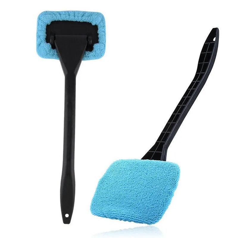Car Interior and Window Cleaning Brush Kit with Long Handle - Durable Windshield Wiper Tool for Vehicle