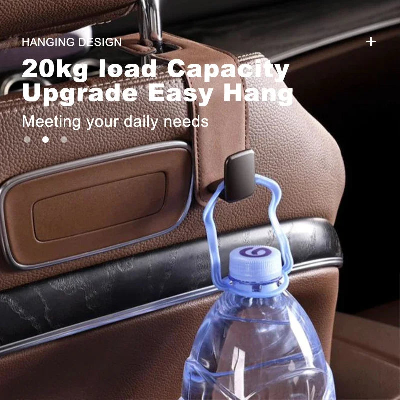 Car Headrest Hook Organizer - Durable Suede Seat Tool for Efficient Auto Storage