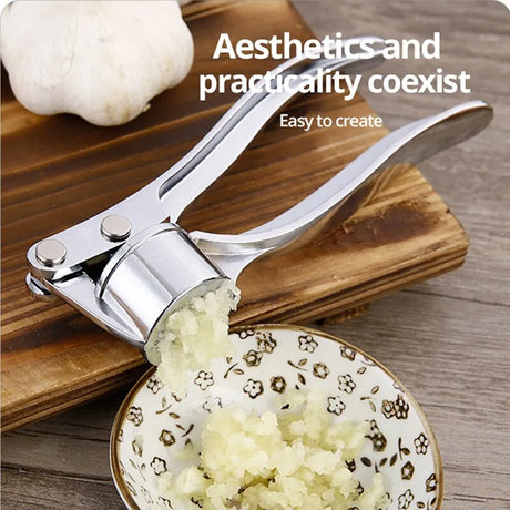 Garlic Press and Ginger Grinder Combo: Durable Stainless Steel Kitchen Tool