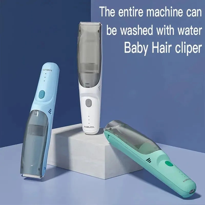 Waterproof Electric Hair Trimmer with Hair-Absorbing Feature for Babies and Adults