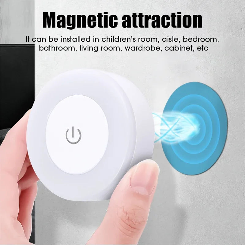 Touch Sensor Night Lights: Portable Dimmable LED Magnetic Base Wall Light