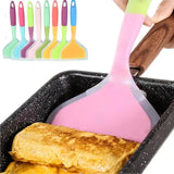 Silicone Wide-Mouth Spatula for Kitchen Cooking - Colorful Cooking Tools for Beef, Eggs, Pizza, and More