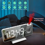 Smart Projection FM Radio Alarm Clock with LED Display and USB Charging Station