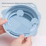 Gentle Makeup Brush Cleaning Bowl & Tool Set - Wet & Dry Cleaning Solution for Bristles