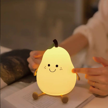 USB Rechargeable Cartoon Pear LED Nightlight