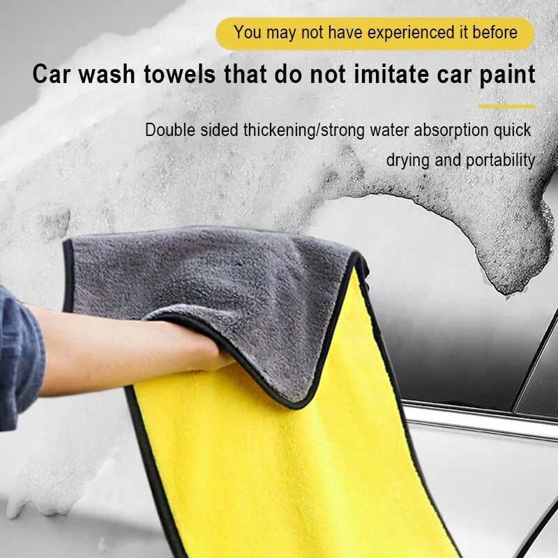 Premium Absorbent Car Cleaning Towels - Durable and Shed-Free Aerated Cloths for Sparkling Cars
