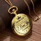 Vintage Steampunk Roman Numerals Pocket Watch Necklace Quartz Clock Pendant Chain Men Women