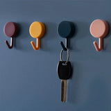 5-Pack Stick-On Wall Hooks for Easy Home Organization - No Drilling Needed