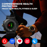 Men's Smartwatch with GPS, 24H Health Tracking, AMOLED Display, and Extended Battery Life