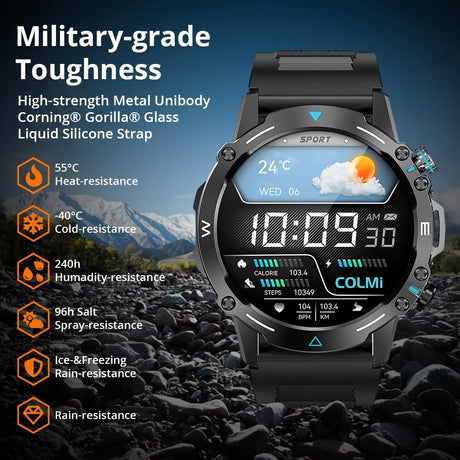Ultra HD AMOLED Display Smartwatch with Voice Calling Feature and Military-Grade Durability