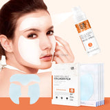 Revolutionary Collagen Enriched Anti-Aging Serum Spray & Hydrating Film Mask Combo for Wrinkle Reduction and Skin Brightening