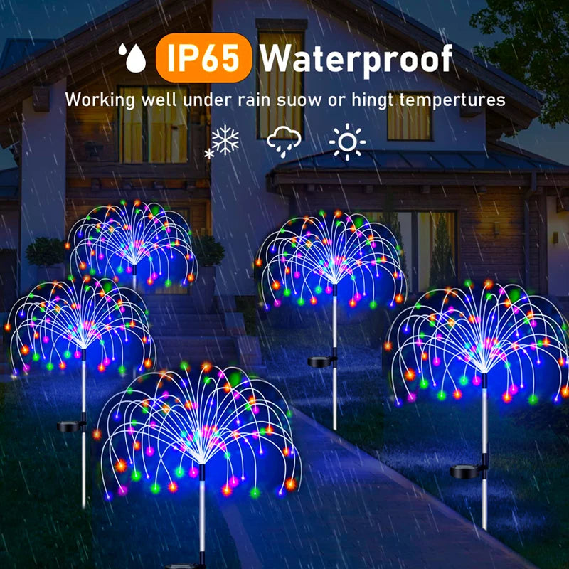 Solar Firework Fairy Lights for Outdoor Garden and Patio