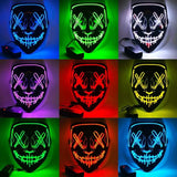 Neon LED Purge Mask for Halloween Masquerade Parties