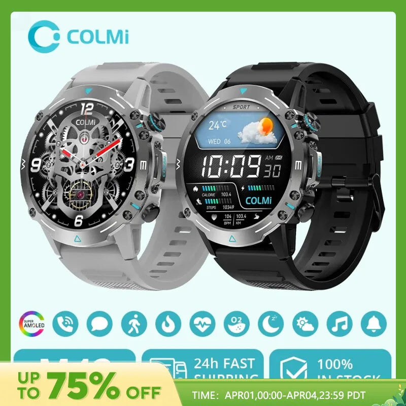 Ultra HD AMOLED Display Smartwatch with Voice Calling Feature and Military-Grade Durability