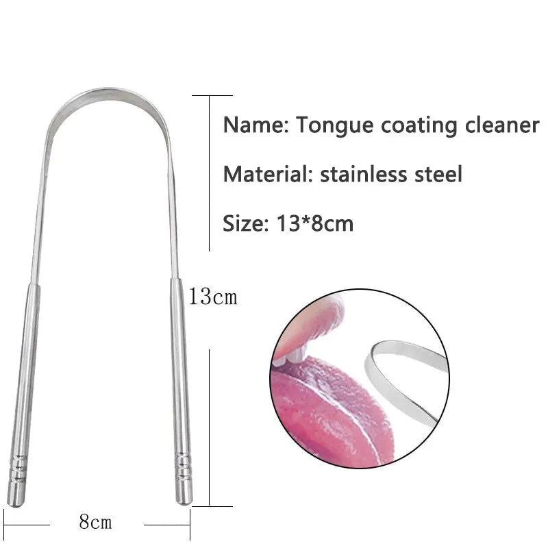 U-shaped Stainless Steel Tongue Cleaner for Fresh Breath & Oral Hygiene Care