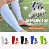 High Performance 2 Pairs Men's Soccer Gripper Socks with Knee Pads and Calf Sleeves