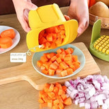 Efficient Stainless Steel Vegetable Dicer and Slicer for Quick Kitchen Prep