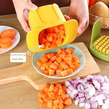 Efficient Stainless Steel Vegetable Dicer and Slicer for Quick Kitchen Prep