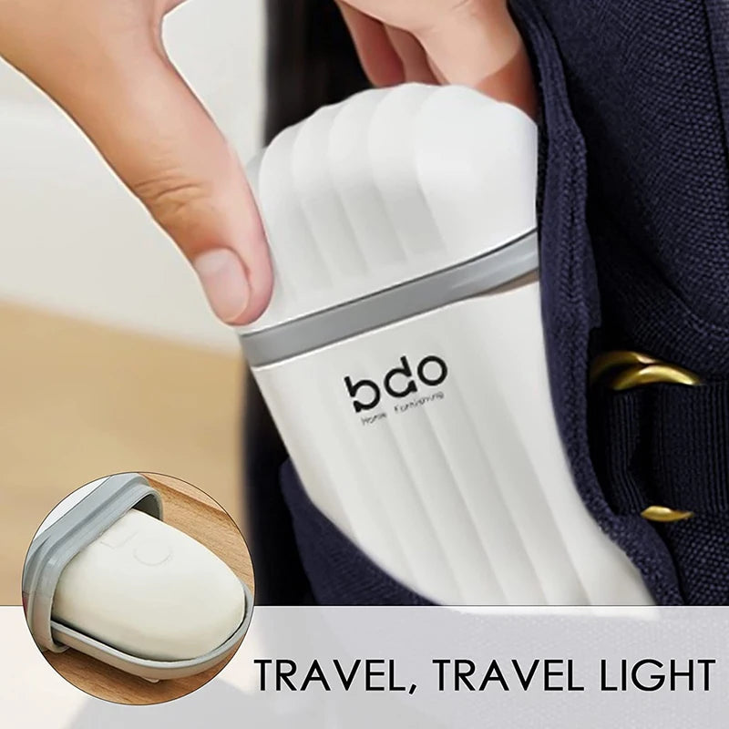 Compact Travel-Friendly Soap Container with Leak-Proof Lid: High-Quality Plastic Soap Holder