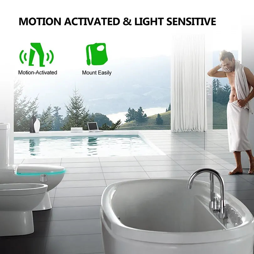 Toilet Light with Motion Sensor and LED Night Lights in 8 Colors