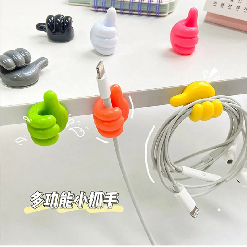 Silicone Thumb Wall Hook Cable Clips for Stylish Space Organization