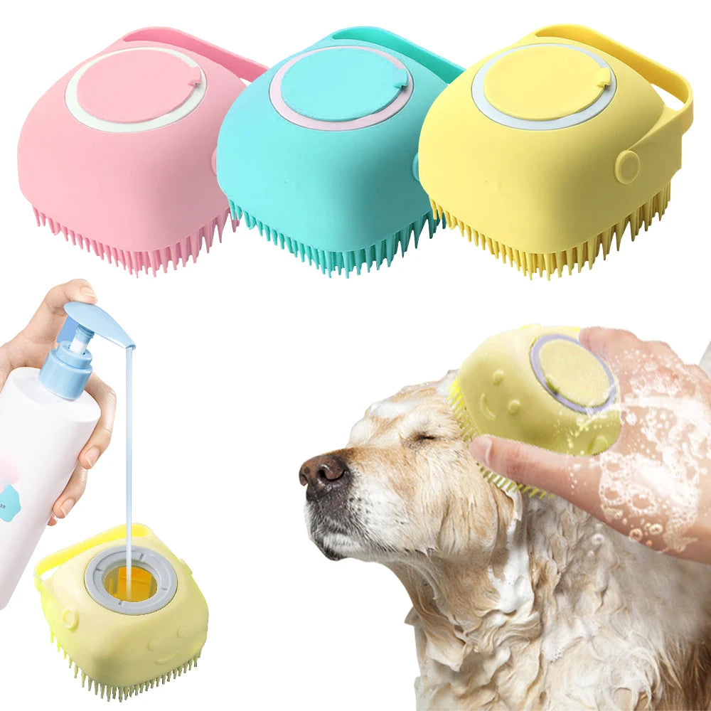 Pamper Your Pup with the Deluxe Silicone Dog Grooming Brush