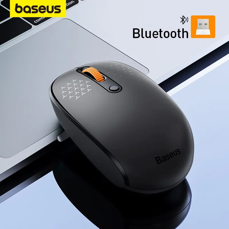 Silent Gaming Mouse with Bluetooth 5.0, Adjustable DPI, and Ergonomic Design