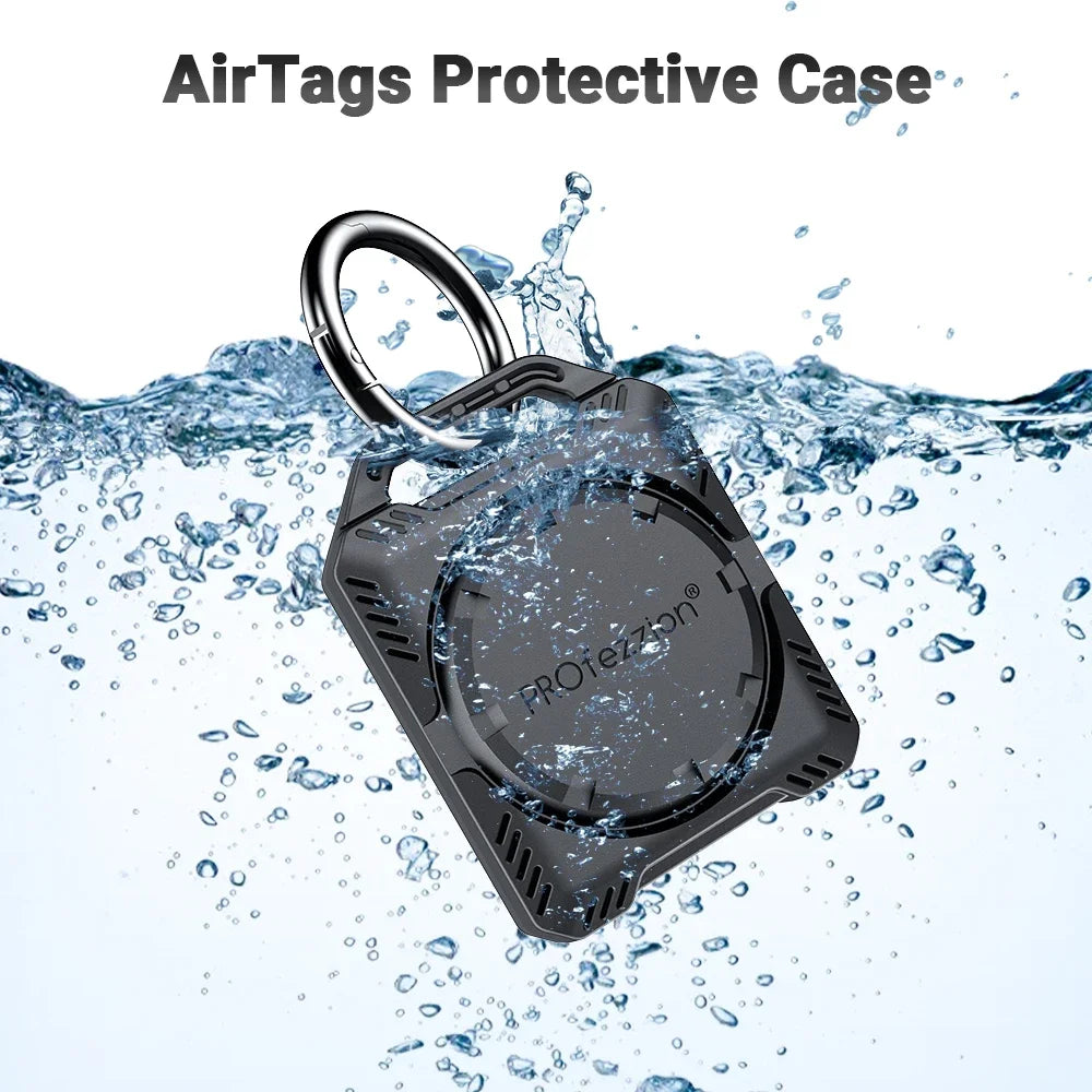 Anti-Lost Waterproof Protective Case for Apple AirTag with Versatile Keychain Armor