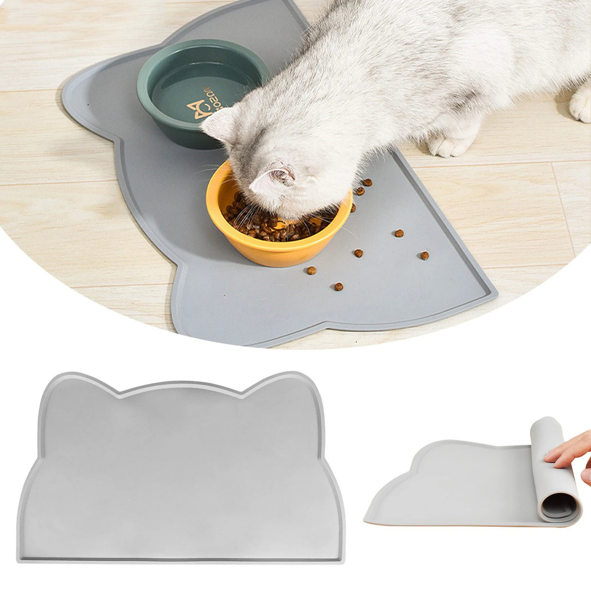 Waterproof Silicone Pet Feeding Mat for Dogs and Cats