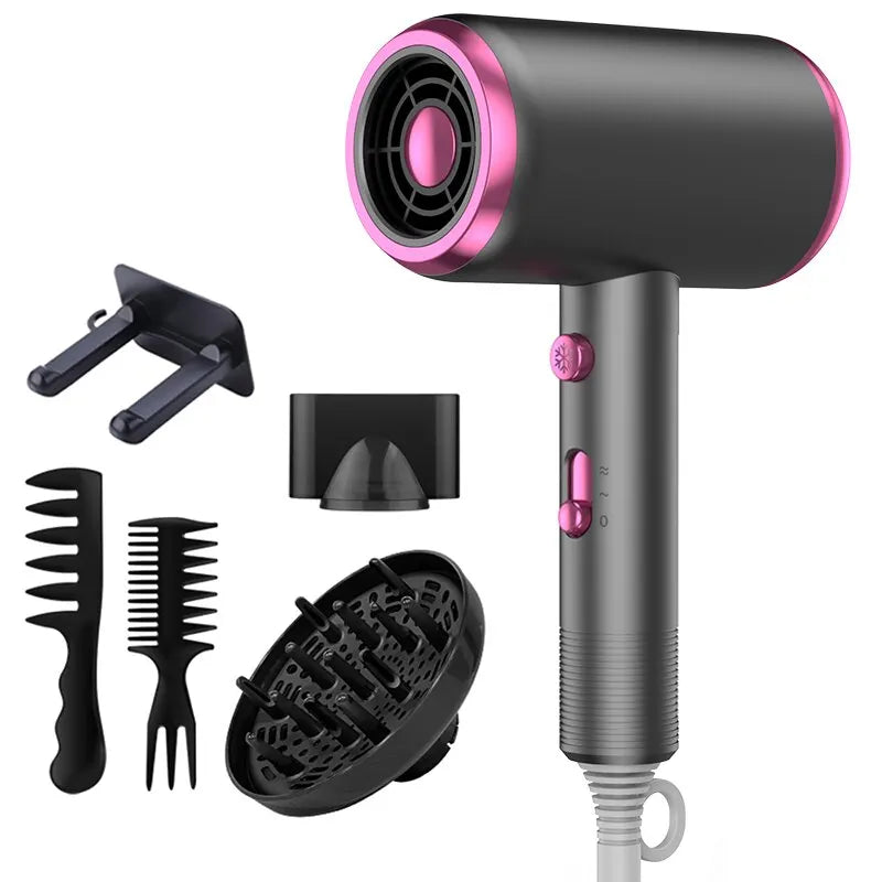 1800W Ionic Salon-Quality Hair Dryer with Unique Diffuser Comb Brush and Constant Temperature Control