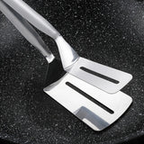 Multi-Use Stainless Steel Kitchen Tool - Frying Shovel, Steak Tongs, Fish Spatula, and Bread Clip