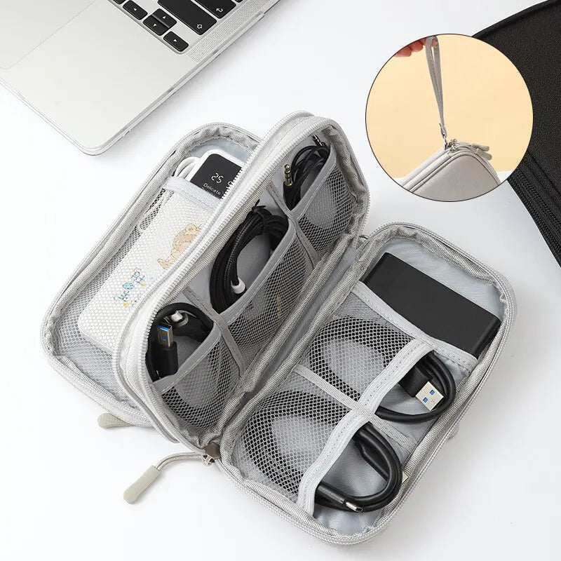 Multifunctional Eco-Friendly Digital Accessory Organizer - Portable Storage Bag for Travel Essentials